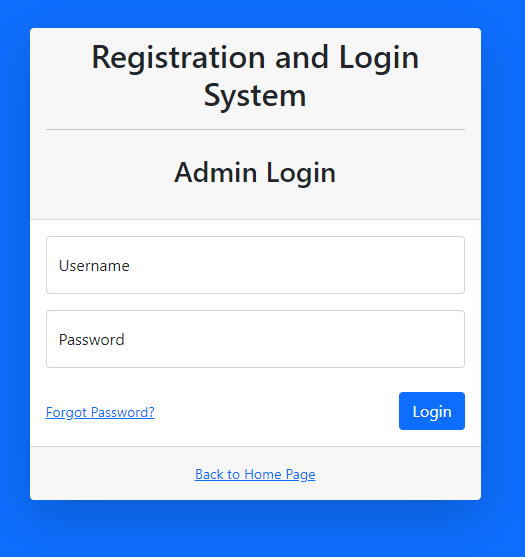 User Management System With admin panel